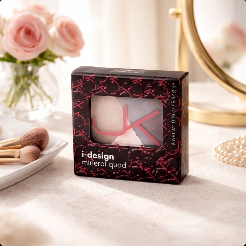 i-design Mineral Formula Quad Eyeshadow Palette Long-Lasting Wear Smooth Apply